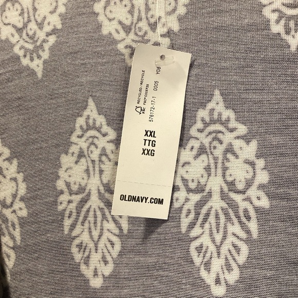 Old Navy Cap Sleeve Tie Wrap Dress Size SOFT XXL Style 576172 NWT Navy & White - Picture 6 of 8
